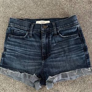 Abercrombie & Fitch Dark Blue Jean Shorts